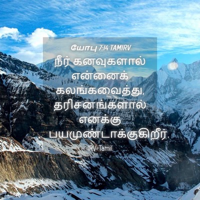 Picture 04 - யோபு 7:14 TAMIRV - நீர் கனவுகளால் - Bible Verse Picture