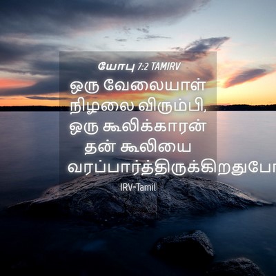 Picture 04 - யோபு 7:2 TAMIRV - ஒரு வேலையாள் - Bible Verse Picture