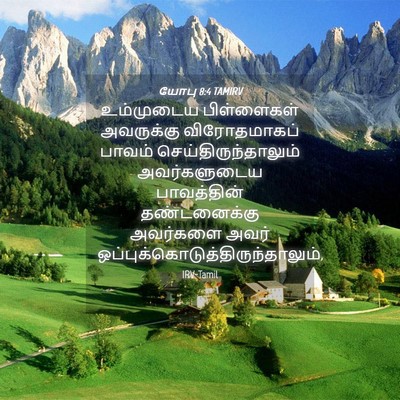 Picture 04 - யோபு 8:4 TAMIRV - உம்முடைய - Bible Verse Picture