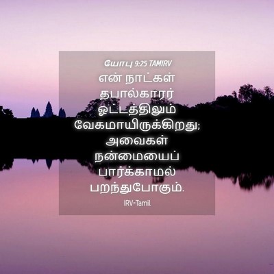 Picture 04 - யோபு 9:25 TAMIRV - என் நாட்கள் - Bible Verse Picture