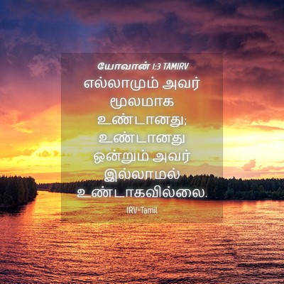 Picture 04 - யோவான் 1:3 TAMIRV - எல்லாமும் அவர் - Bible Verse Picture