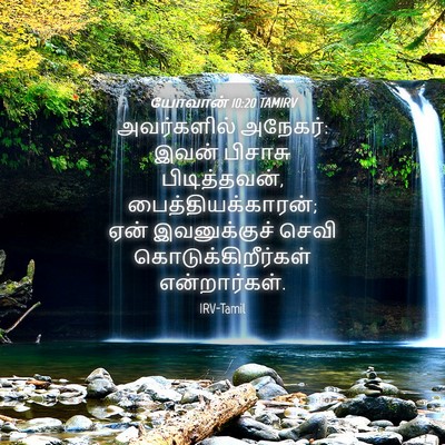 Picture 04 - யோவான் 10:20 TAMIRV - அவர்களில் அநேகர்: - Bible Verse Picture