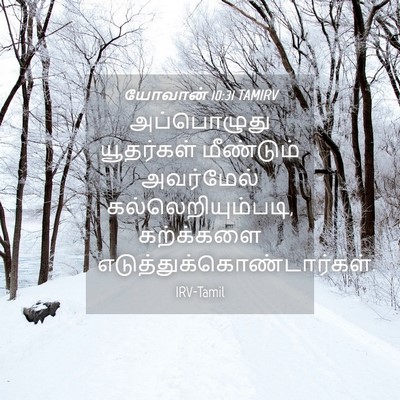 Picture 04 - யோவான் 10:31 TAMIRV - அப்பொழுது - Bible Verse Picture