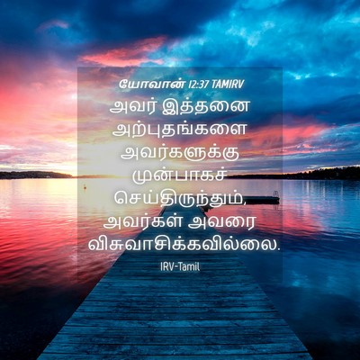 Picture 04 - யோவான் 12:37 TAMIRV - அவர் இத்தனை - Bible Verse Picture