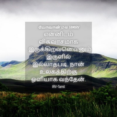 Picture 04 - யோவான் 12:46 TAMIRV - என்னிடம் - Bible Verse Picture