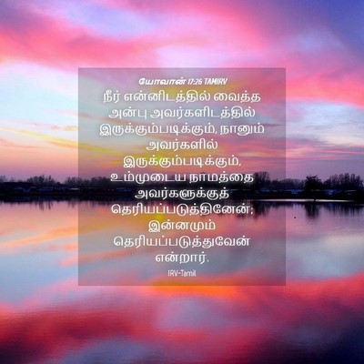 Picture 04 - யோவான் 17:26 TAMIRV - நீர் என்னிடத்தில் - Bible Verse Picture