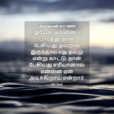 Picture 04 - யோவான் 18:23 TAMIRV - இயேசு அவனைப் - Bible Verse Picture