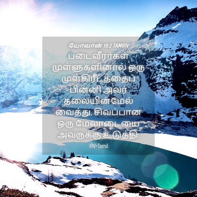 Picture 04 - யோவான் 19:2 TAMIRV - படைவீரர்கள் - Bible Verse Picture