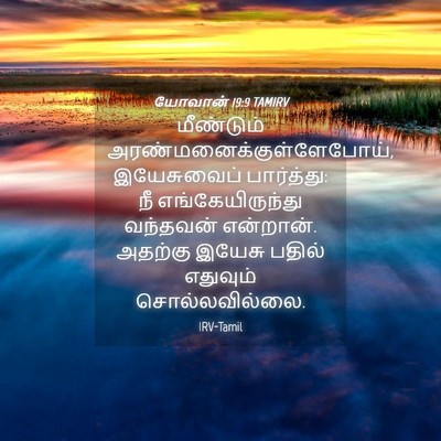 Picture 04 - யோவான் 19:9 TAMIRV - மீண்டும் - Bible Verse Picture