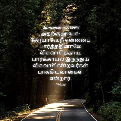 Picture 04 - யோவான் 20:29 TAMIRV - அதற்கு இயேசு: - Bible Verse Picture