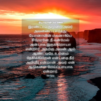 Picture 04 - யோவான் 21:16 TAMIRV - இரண்டாவதுமுறை - Bible Verse Picture