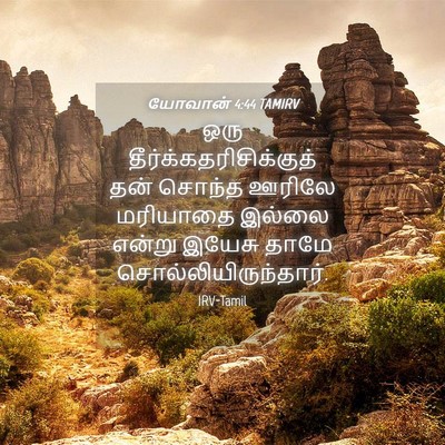 Picture 04 - யோவான் 4:44 TAMIRV - ஒரு - Bible Verse Picture