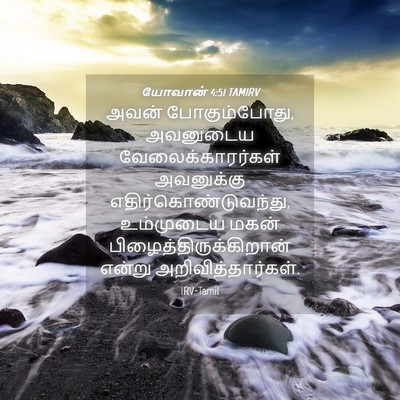 Picture 04 - யோவான் 4:51 TAMIRV - அவன் போகும்போது, - Bible Verse Picture