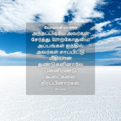 Picture 04 - யோவான் 6:13 TAMIRV - அந்தப்படியே - Bible Verse Picture