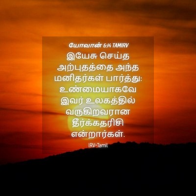 Picture 04 - யோவான் 6:14 TAMIRV - இயேசு செய்த - Bible Verse Picture