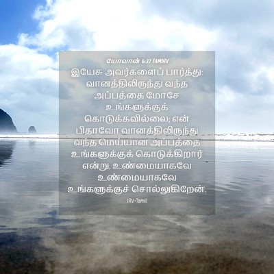 Picture 04 - யோவான் 6:32 TAMIRV - இயேசு அவர்களைப் - Bible Verse Picture