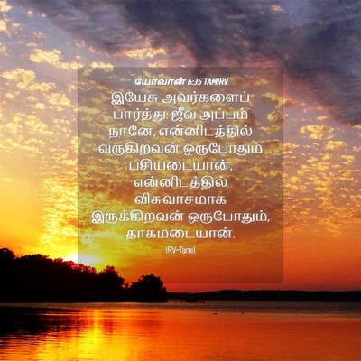 Picture 04 - யோவான் 6:35 TAMIRV - இயேசு அவர்களைப் - Bible Verse Picture