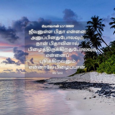 Picture 04 - யோவான் 6:57 TAMIRV - ஜீவனுள்ள பிதா - Bible Verse Picture