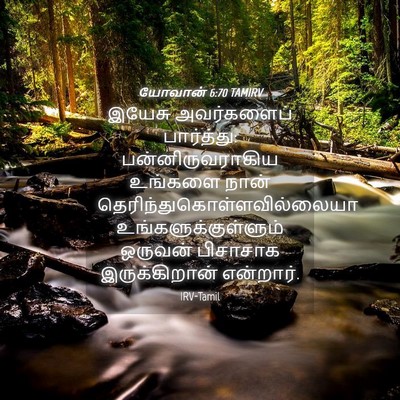Picture 04 - யோவான் 6:70 TAMIRV - இயேசு அவர்களைப் - Bible Verse Picture