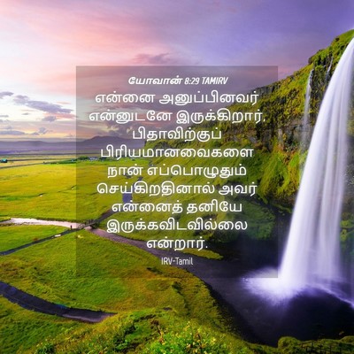 Picture 04 - யோவான் 8:29 TAMIRV - என்னை அனுப்பினவர் - Bible Verse Picture