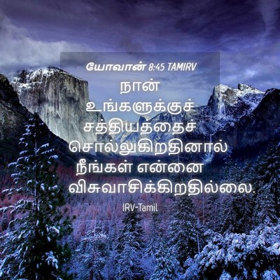 Picture 04 - யோவான் 8:45 TAMIRV - நான் உங்களுக்குச் - Bible Verse Picture