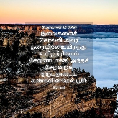 Picture 04 - யோவான் 9:6 TAMIRV - இவைகளைச் சொல்லி, - Bible Verse Picture