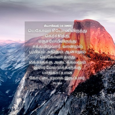 Picture 04 - யோவேல் 3:16 TAMIRV - யெகோவா - Bible Verse Picture