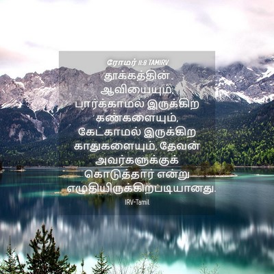 Picture 04 - ரோமர் 11:8 TAMIRV - தூக்கத்தின் - Bible Verse Picture