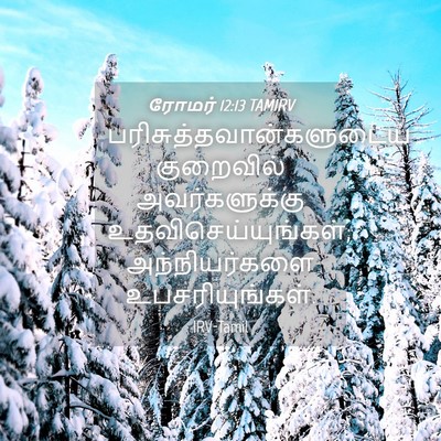 Picture 04 - ரோமர் 12:13 TAMIRV -  - Bible Verse Picture