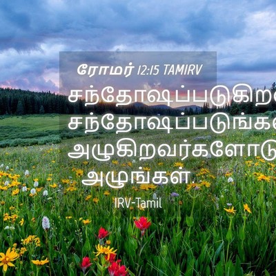 Picture 04 - ரோமர் 12:15 TAMIRV -  - Bible Verse Picture