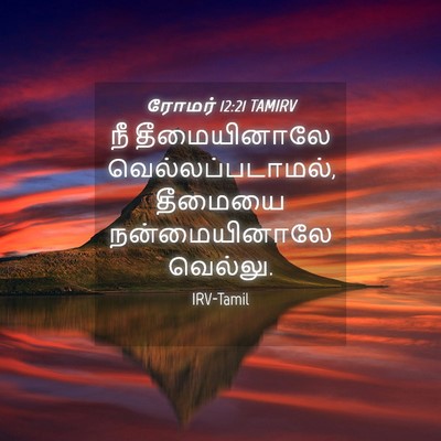 Picture 04 - ரோமர் 12:21 TAMIRV - நீ தீமையினாலே - Bible Verse Picture