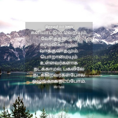 Picture 04 - ரோமர் 13:13 TAMIRV - களியாட்டும், - Bible Verse Picture