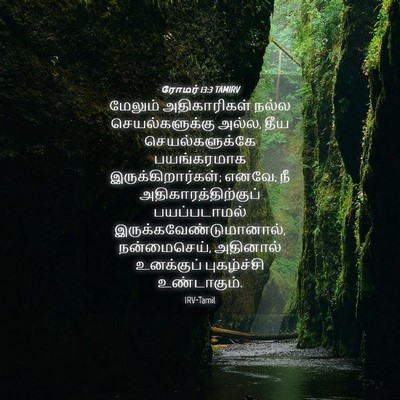Picture 04 - ரோமர் 13:3 TAMIRV - மேலும் அதிகாரிகள் - Bible Verse Picture