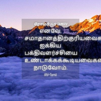Picture 04 - ரோமர் 14:19 TAMIRV - எனவே, - Bible Verse Picture