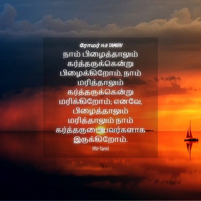 Picture 04 - ரோமர் 14:8 TAMIRV - நாம் பிழைத்தாலும் - Bible Verse Picture