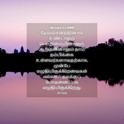 Picture 04 - ரோமர் 15:4 TAMIRV - தேவவசனத்தினால் - Bible Verse Picture
