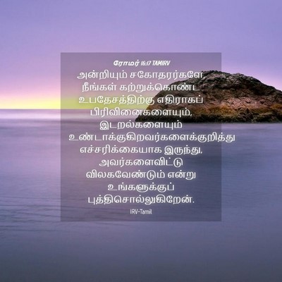 Picture 04 - ரோமர் 16:17 TAMIRV - அன்றியும் - Bible Verse Picture