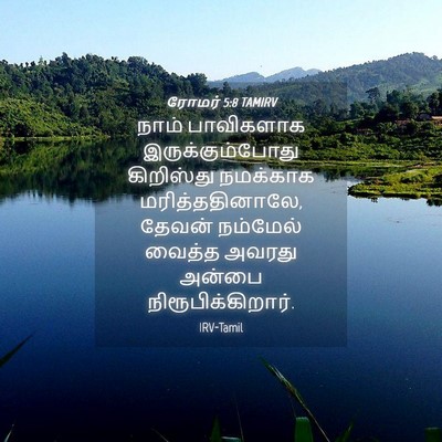 Picture 04 - ரோமர் 5:8 TAMIRV - நாம் பாவிகளாக - Bible Verse Picture