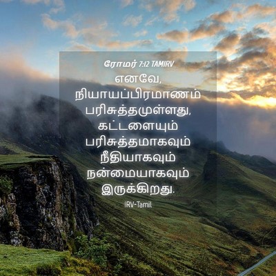 Picture 04 - ரோமர் 7:12 TAMIRV - எனவே, - Bible Verse Picture
