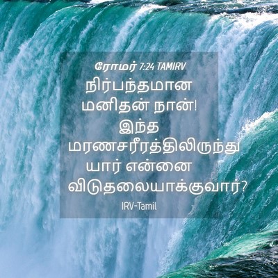 Picture 04 - ரோமர் 7:24 TAMIRV - நிர்பந்தமான - Bible Verse Picture
