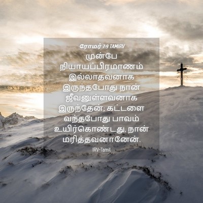 Picture 04 - ரோமர் 7:9 TAMIRV - முன்பே - Bible Verse Picture