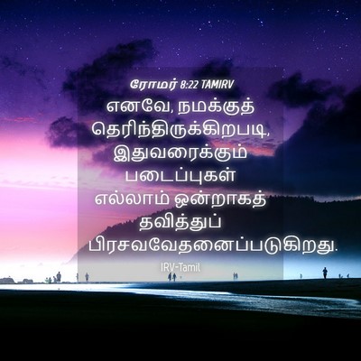 Picture 04 - ரோமர் 8:22 TAMIRV - எனவே, நமக்குத் - Bible Verse Picture