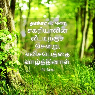 Picture 04 - லூக்கா 1:40 TAMIRV - சகரியாவின் - Bible Verse Picture