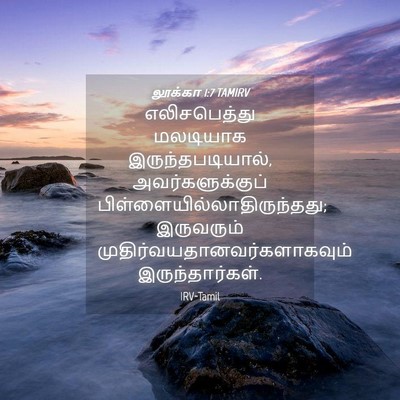 Picture 04 - லூக்கா 1:7 TAMIRV - எலிசபெத்து - Bible Verse Picture