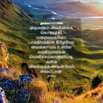 Picture 04 - லூக்கா 11:33 TAMIRV - ஒருவனும் - Bible Verse Picture