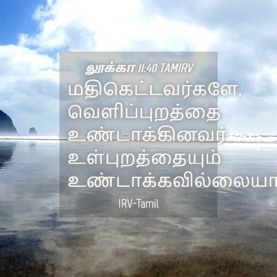 Picture 04 - லூக்கா 11:40 TAMIRV - மதிகெட்டவர்களே, - Bible Verse Picture