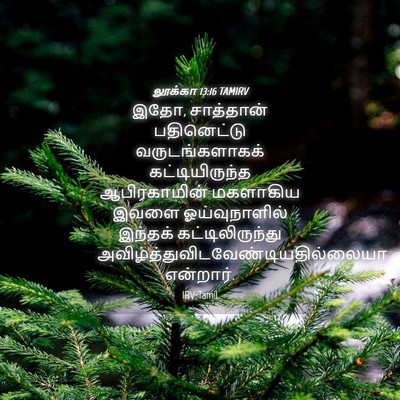 Picture 04 - லூக்கா 13:16 TAMIRV - இதோ, சாத்தான் - Bible Verse Picture
