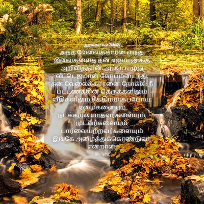 Picture 04 - லூக்கா 14:21 TAMIRV - அந்த வேலைக்காரன் - Bible Verse Picture