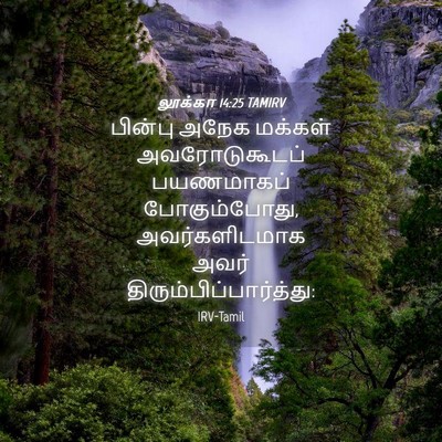 Picture 04 - லூக்கா 14:25 TAMIRV - பின்பு அநேக - Bible Verse Picture