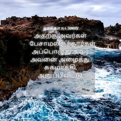 Picture 04 - லூக்கா 14:4 TAMIRV - அதற்கு அவர்கள் - Bible Verse Picture
